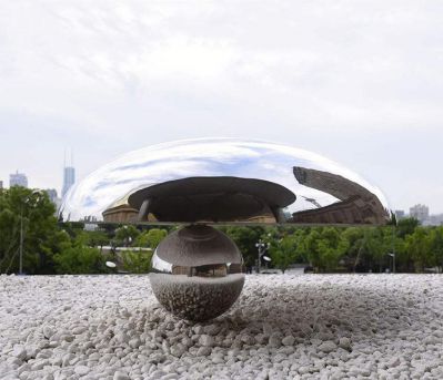 公园抽象创意蘑菇不锈钢雕塑