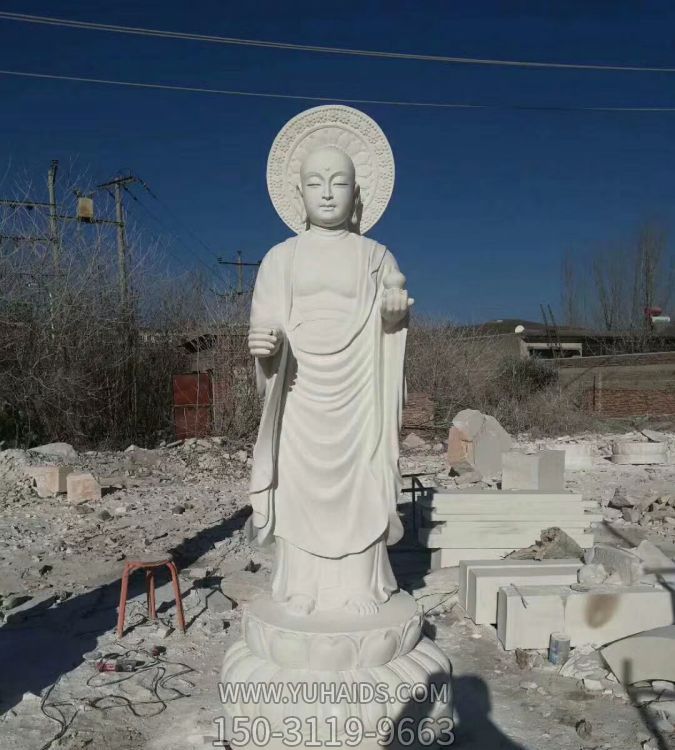 寺庙大型户外景区大理石石雕观音菩萨雕塑