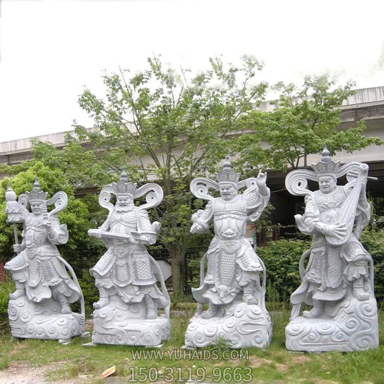 青石雕刻四大天王神像景区祠堂寺庙摆件雕塑