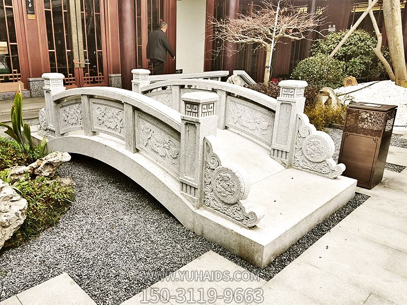 酒店庭院景观汉白玉小拱桥装饰摆件雕塑