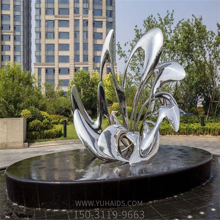 广场大型不锈钢抽象创意景观摆件雕塑