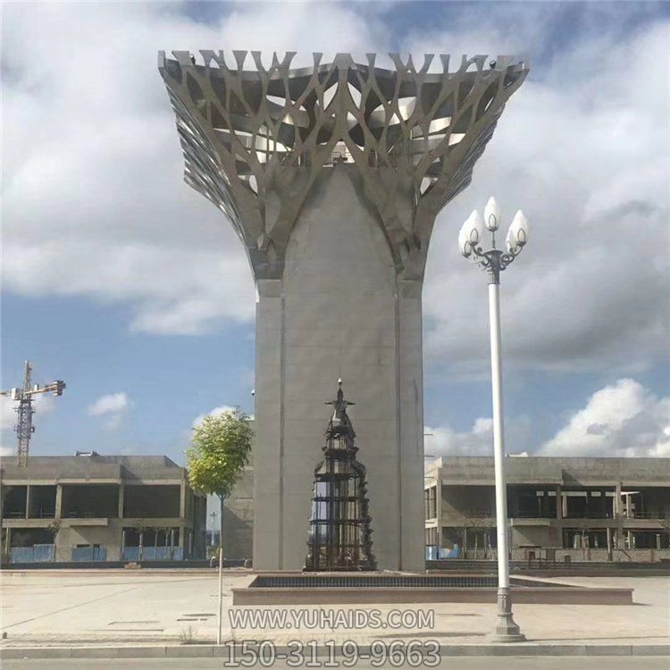 广场大型不锈钢树枝抽象艺术 造型景观雕塑