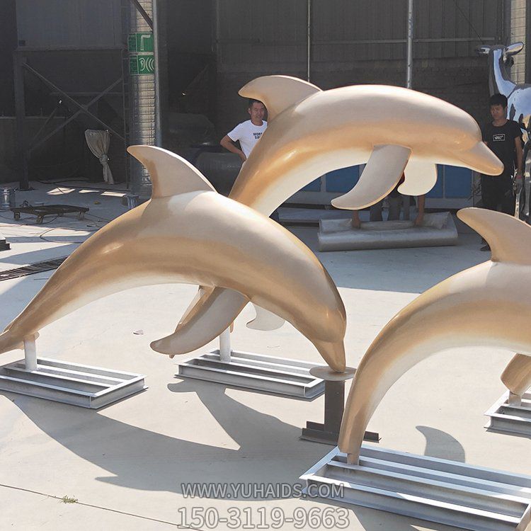 水景户外园林海豚雕塑