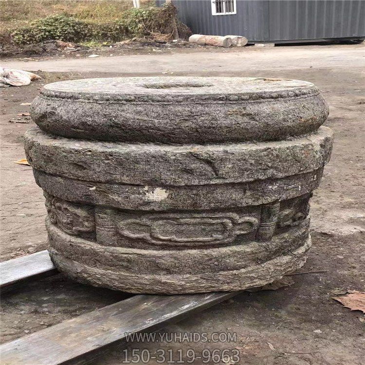 仿古做旧大型户外园林景观石桌摆件雕塑