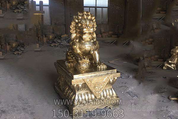 狮子雕塑-不锈钢喷漆烤漆户外庭院狮子雕塑