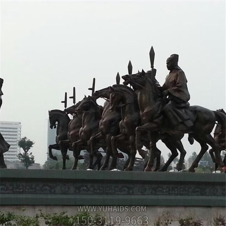 广场大型铜雕战马雕塑