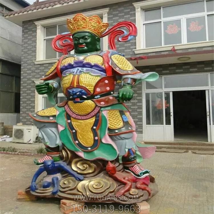 树脂玻璃钢彩绘喷漆四大金刚佛像景区寺院摆件雕塑