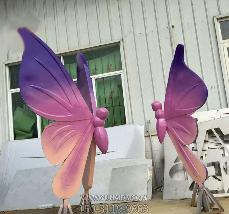 不锈钢创意别墅蝴蝶雕塑