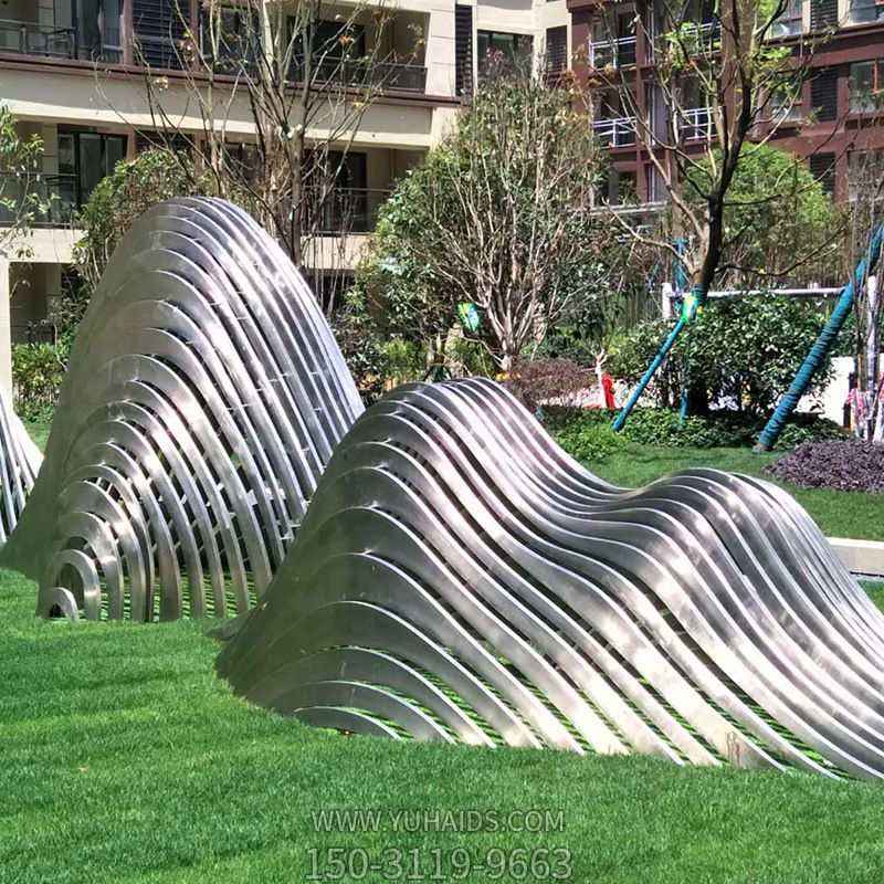 大型不锈钢 假山公园绿地景观小品抽象摆件雕塑