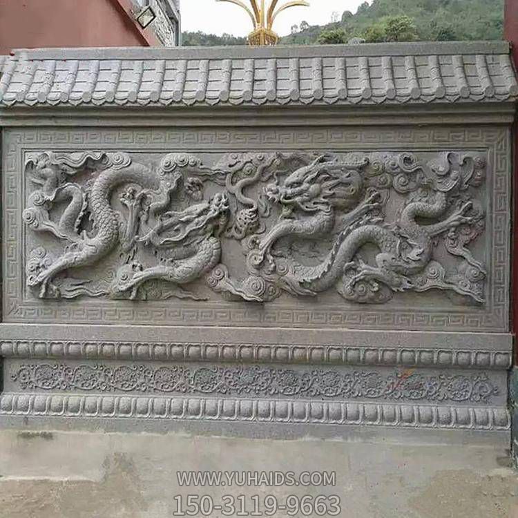 庭院别墅浮雕龙大理石石雕影壁壁画摆件雕塑