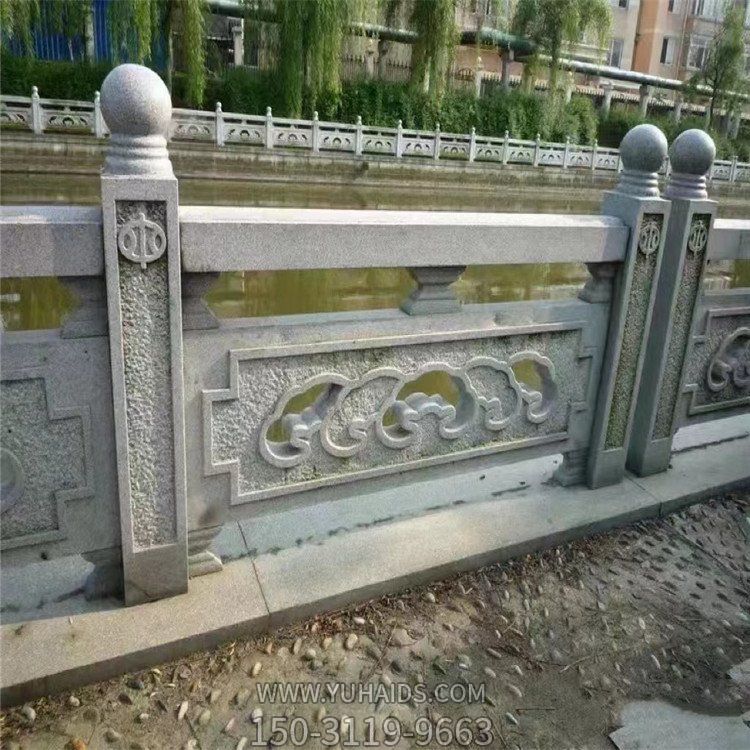 大理石石雕浮雕户外河道栏杆栏板雕塑