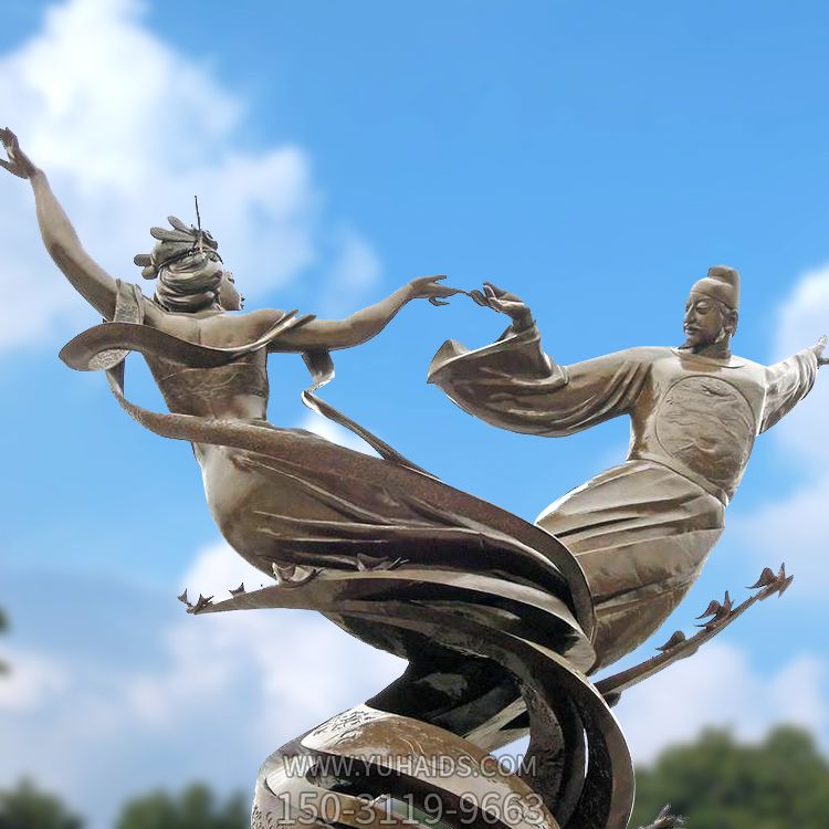 唐明皇与杨贵妃跳舞雕塑