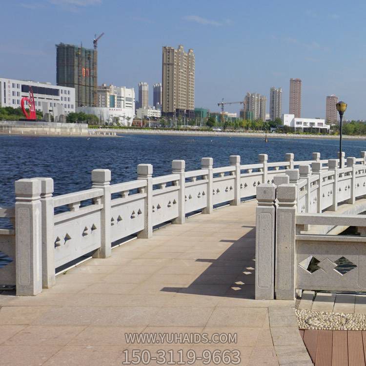 城市公园湖边装饰花岗岩扶手栏杆栏板雕塑