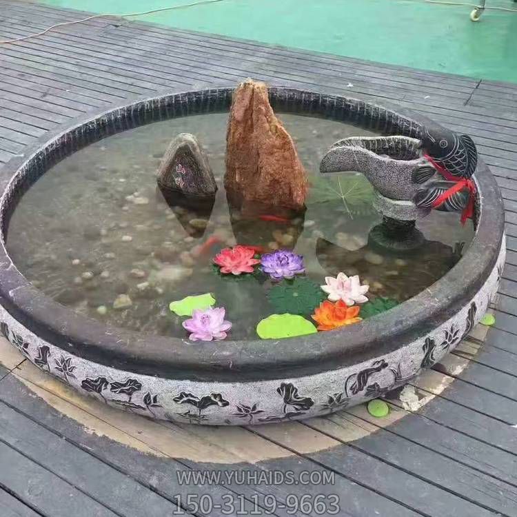 大型庭院户外水景鱼缸雕塑