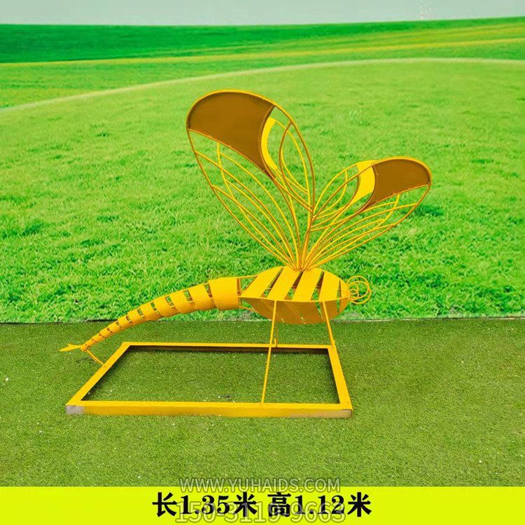 不锈钢户外园林景观抽象蜻蜓雕塑