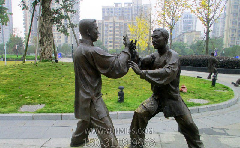 公园打太极拳人物铜雕雕塑