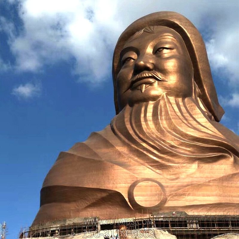 大型头像景区景点历史名人蒙古可汗成吉思汗雕塑