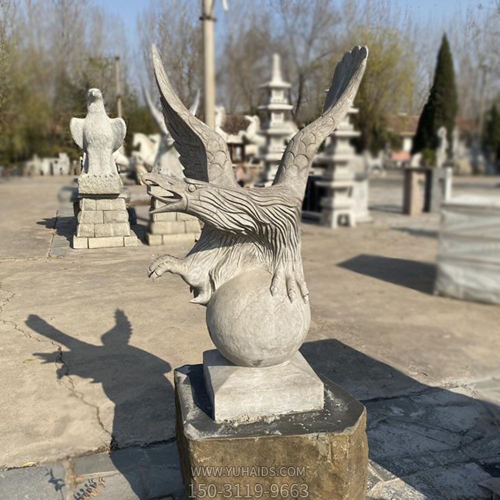 公园抽象个性石雕老鹰雕塑