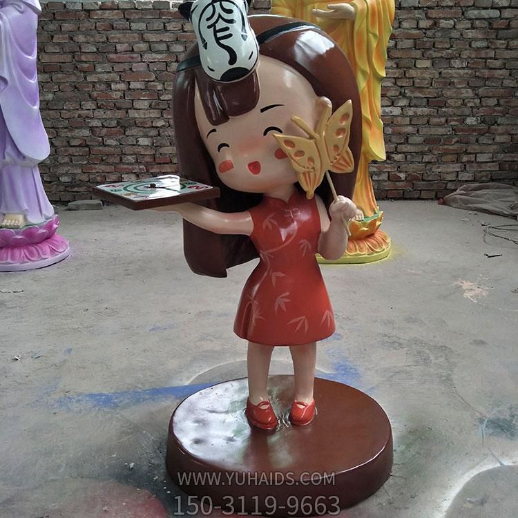 商场园林景观玻璃钢卡通人物雕塑