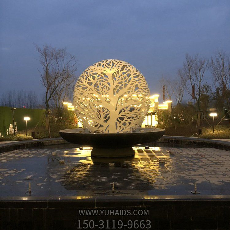 户外园林广场不锈钢创意镂空球雕塑