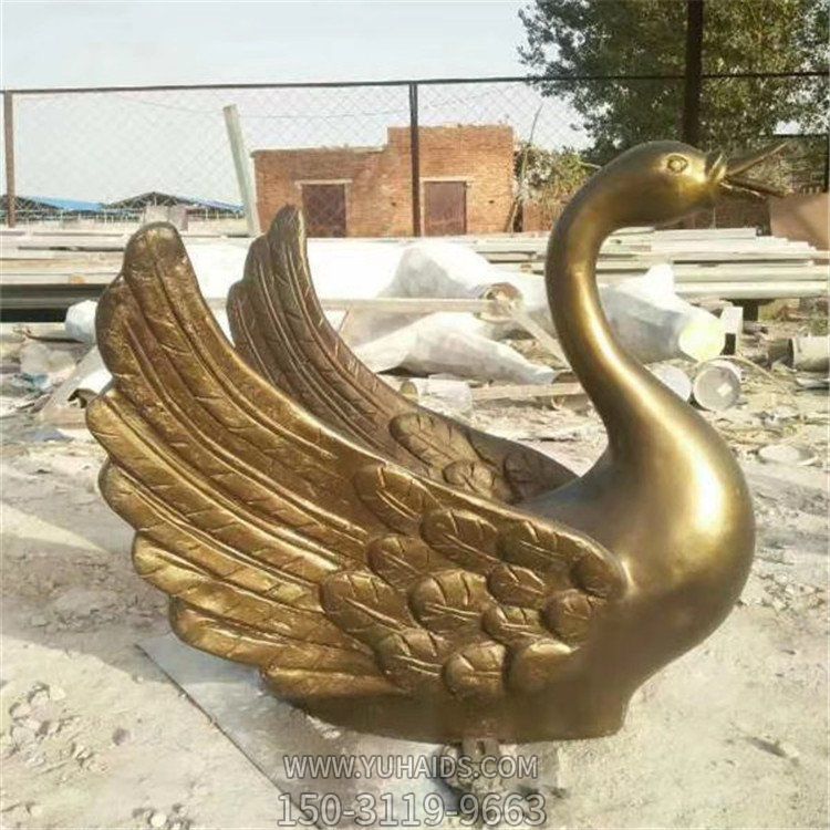 园林广场铜雕抽象天鹅雕塑