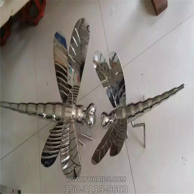 不锈钢户外园林花园抽象蜻蜓雕塑