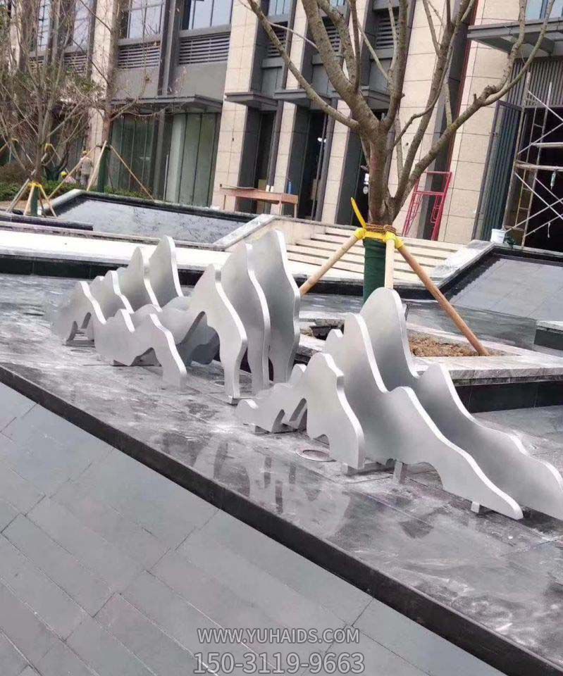 小区不锈钢假山景观雕塑 小区不锈钢假山景观雕塑