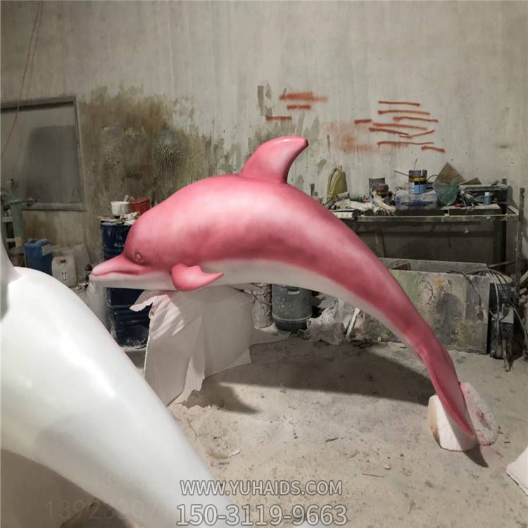 海洋公园玻璃钢海豚摆件雕塑