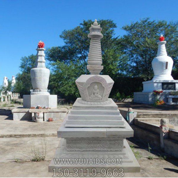 寺庙花岗岩舍利塔佛塔雕塑