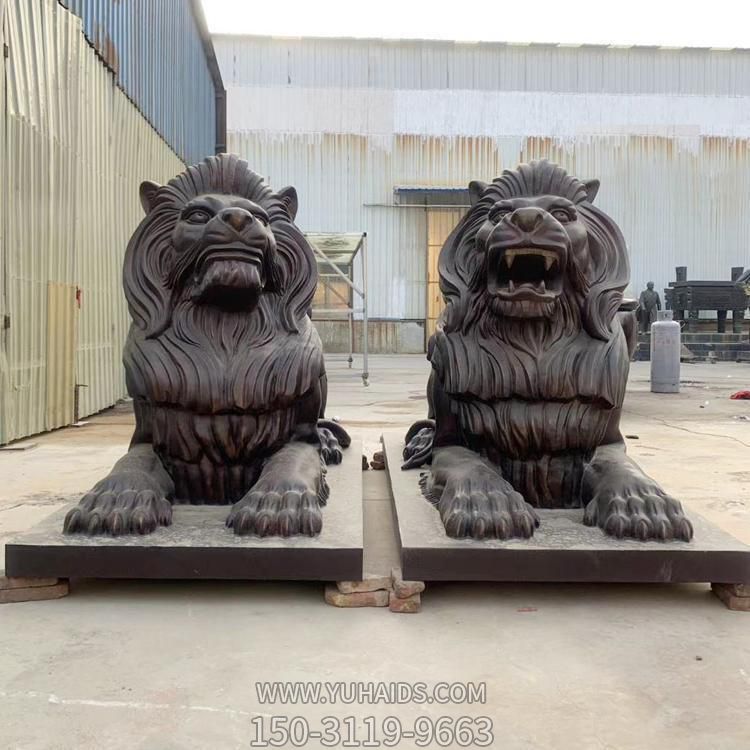 铜雕大型狮子工厂雕塑
