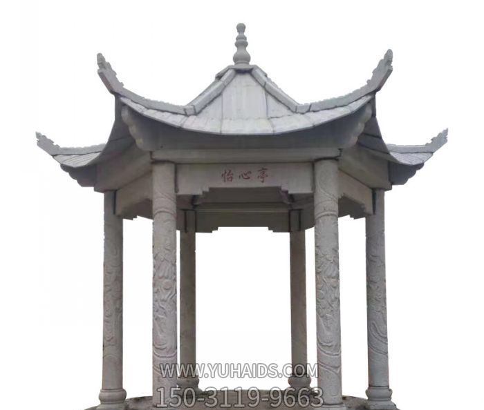 医院花园摆放青石仿古建休息凉亭摆件雕塑