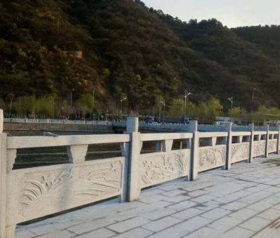 湖边围栏大理石扶手栏杆雕塑