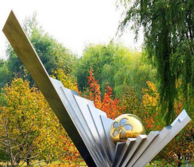 公园创意抽象白钢城市装饰艺术翅膀雕塑