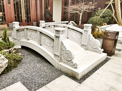 酒店庭院景观汉白玉小拱桥装饰摆件