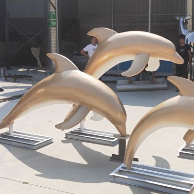 水景户外园林海豚雕塑