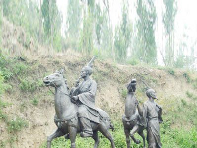 古代铜雕户外云林骑马雕塑
