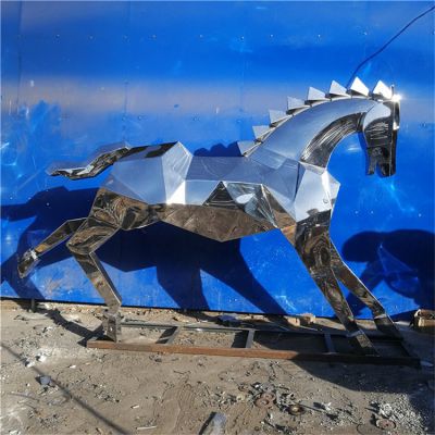 几何不锈钢块面大型抽象马雕塑