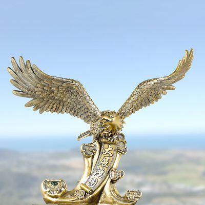 户外空中飞舞的不锈钢老鹰雕塑