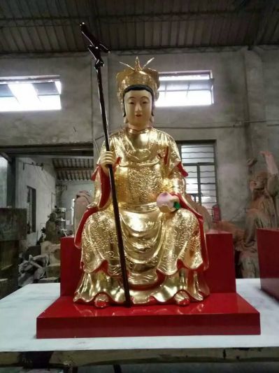寺庙纯铜铸造金身王母娘娘雕塑