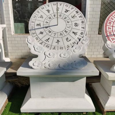 校园大理石石雕古代计时器日晷雕塑