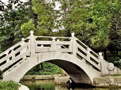 园林水景大理石拱桥镂空栏杆雕塑