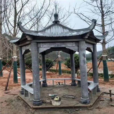 公园大理石石雕景观中式凉亭雕塑