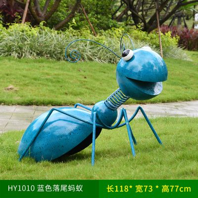 花园广场蓝色落尾玻璃钢蚂蚁雕塑
