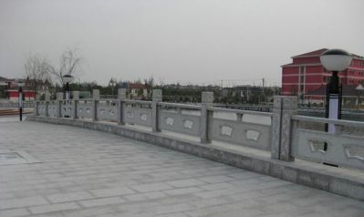 城市河道围栏扶手大理石雕塑