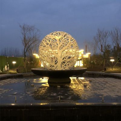 户外园林广场不锈钢创意镂空球雕塑