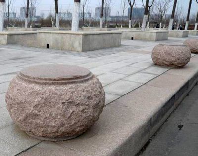 公园广场装饰灯笼造型石球