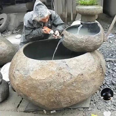 创意大理石石雕流水摆件庭院雕塑