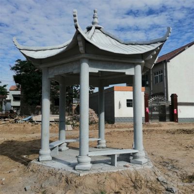 仿古建筑石雕凉亭是怎么制作出来的？