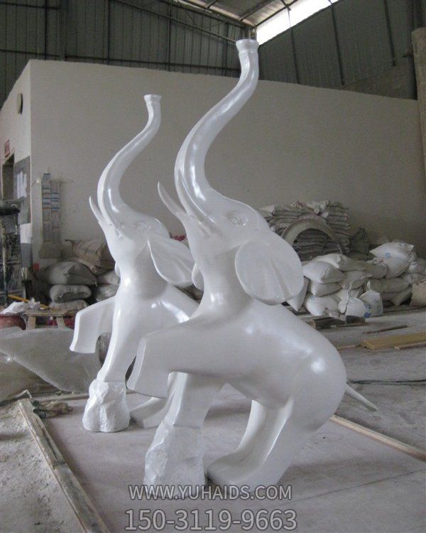 玻璃钢大象雕塑户外园林景观雕塑摆件