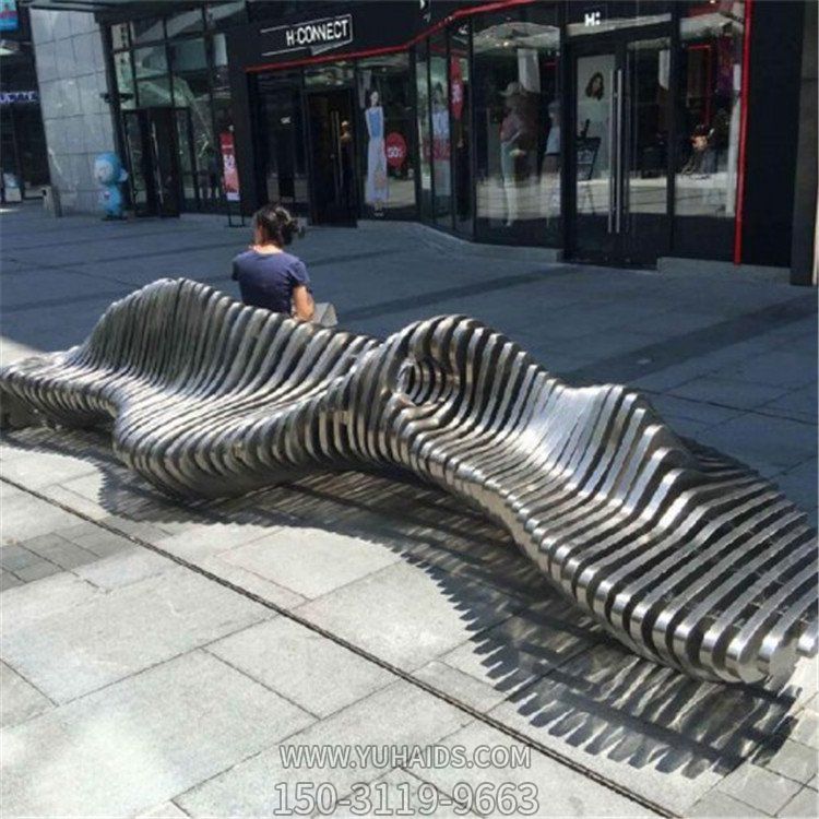 广场街道不锈钢金属创意个性座椅<a href=